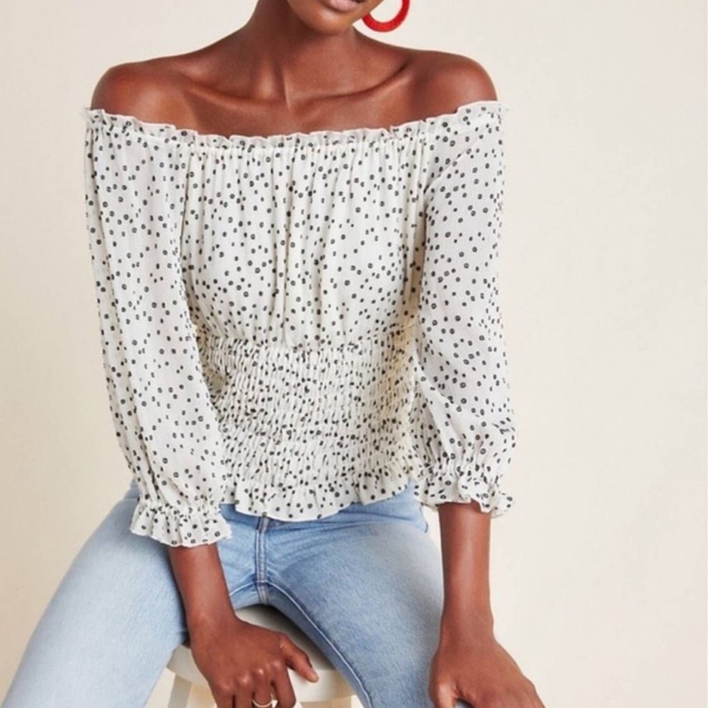 Off the shoulder polka dot Blouse